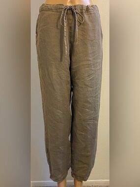 Women’s IXIMO Linen Partial Elastic Waist w/ Drawstring & Partial Joggers